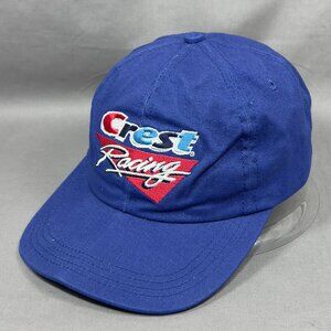 Crest Indy Racing League Strapback Hat Cap Blue Bugle Boy Motorsports Dad Mens